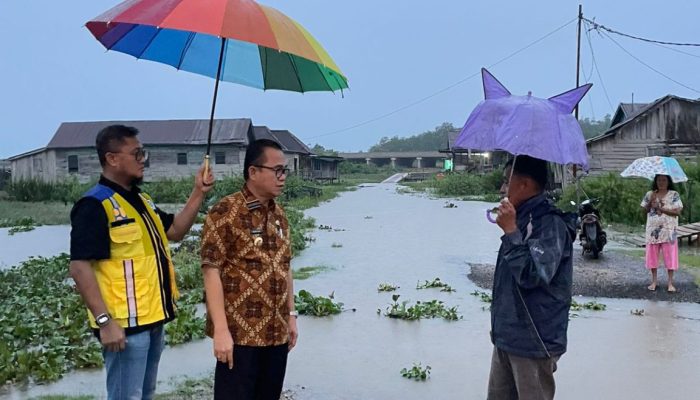 Pj Bupati Banyuasin Tinjau Normalisasi Sungai Boom Berlian