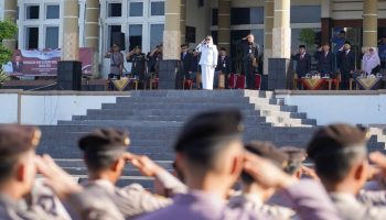 Penjabat Wako Pangkalpinang Pimpin Upacara Peringatan Hari Otonomi Daerah Ke-28