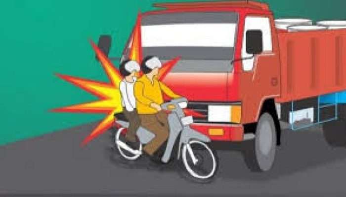 Sekeluarga Bonceng Tiga Tewas Dihantam Truk