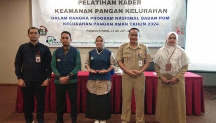 BPOM Pangkalpinang Gelar Pelatihan Kader Keamanan Pangan Kelurahan
