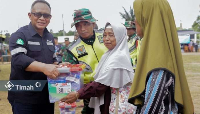 Kolaborasi dengan Kodim 0413, Mobil Sehat PT Timah Layani Warga Desa Namang