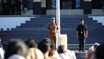 Budi Utama Pimpin Apel Gabungan Perdana sebagai Penjabat Walikota Pangkalpinang