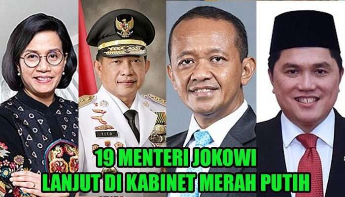 19 Menteri Era Jokowi yang Lanjut di Kabinet Merah Putih Prabowo