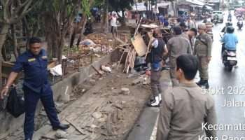 Pemerintah Kota Pangkalpinang Tertibkan Pedagang di Jembatan Nanas