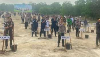 PT Timah Dukung Gerakan Penanaman Satu Juta Pohon Polda Babel