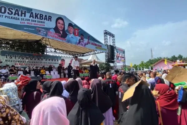 Ratusan Warga Hadiri Istighosah Akbar Lucianty-Syaparuddin di Tungkal Jaya