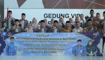 Penjabat Gubernur Sugito Lepas Keberangkatan Kafilah MTQ KORPRI Babel