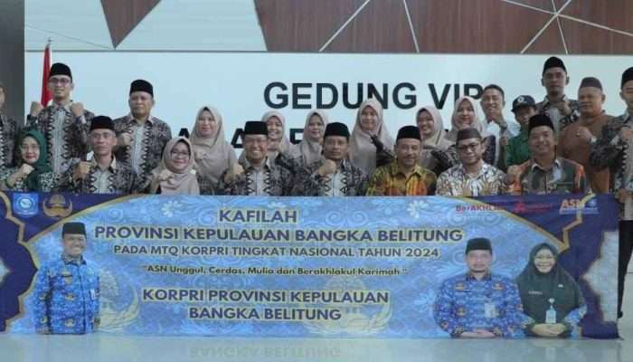 Penjabat Gubernur Sugito Lepas Keberangkatan Kafilah MTQ KORPRI Babel