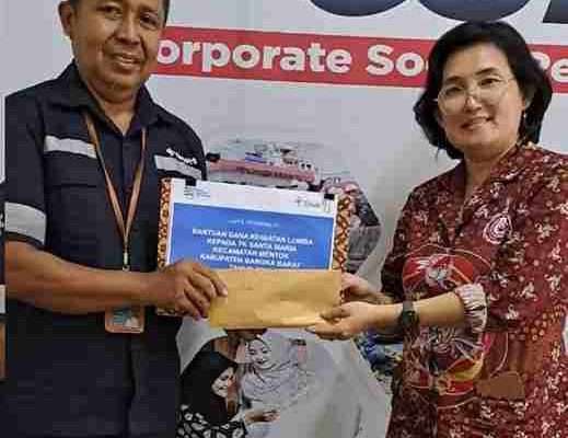 Sambut Natal dan Tahun Baru, PT Timah Bantu Kegiatan Siswa TK Santa Maria Bangka Barat