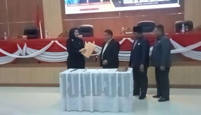 Wabup Bangka Selatan Sampaikan Tiga Raperda Tentang Desa Dalam Rapat Paripurna DPRD