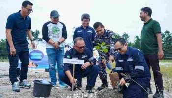 PT Timah Bersama Pamkab Bangka Tanam 500 Bibit Pohon Buah, Peringati Bulan K3 Nasional