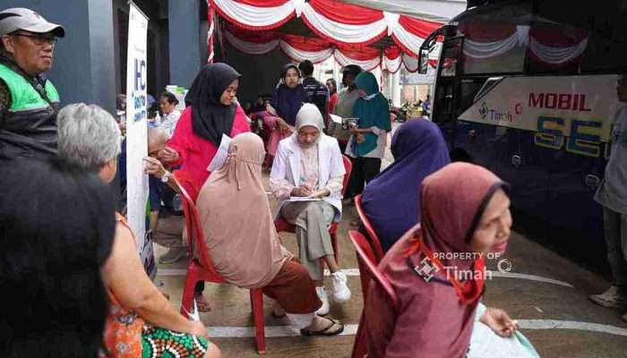 Mobil Sehat PT Timah Layani Pemeriksaan Kesehatan dan Pengobatan Ratusan Warga Toboali