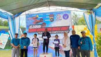 PT Timah Bersama Polres Bangka Barat dan Klub Renang Al Fatih Gelar Kejuaraan Renang