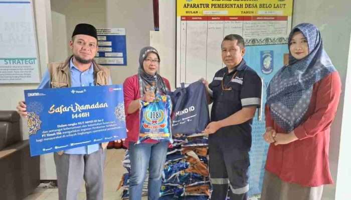 PT Timah Bagikan Paket Sembako Bagi Masyarakat Desa Belo Laut Bangka Barat