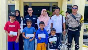 PT Timah Berbagi Kebahagiaan Bersama Anak Yatim dan Piatu di Kabupaten Bangka