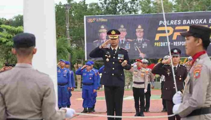 Kapolres Bangka Barat Pimpin Upacara Hari Kebangkitan Nasional