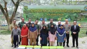 BBG Jadi Lokasi Lahan Ketahanan Pangan Kodim 0413 Bangka