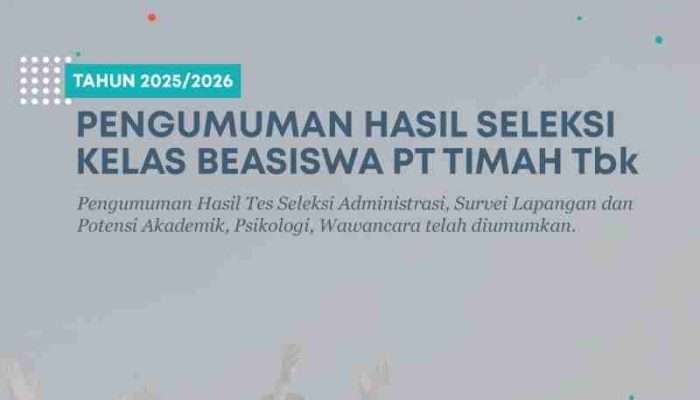 Sebanyak 36 Siswa Diterima Dalam Program Kelas Beasiswa PT Timah Tbk