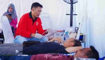 PT Timah Gelar Donor Darah dalam Pekan Sehat Sambut HUT ke-49 di Kundur