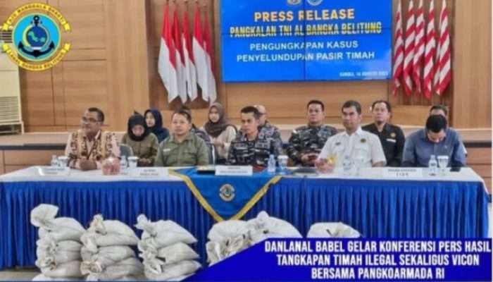 Lanal Babel Selidiki Pemilik 50 Ton Timah Tak Bertuan