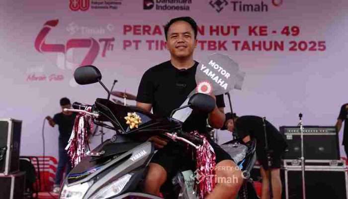 PT Timah Bagi bagi Sepeda Motor pada Pekan Sehat HUT ke-49 di Bangka Selatan