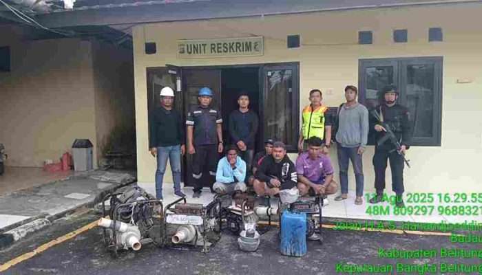 PT Timah Tangkap lalu Serahkan Pelaku Tambang Ilegal ke Polisi