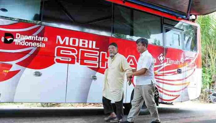 Mobil Sehat PT Timah Layani Pengobatan Gratis Ratusan Warga Desa Kebintik Bangka Tengah