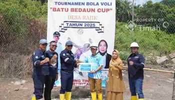 PT Timah Dukung Turnamen Voli Batu Bedaun Cup, Dorong Semangat Olahraga Masyarakat