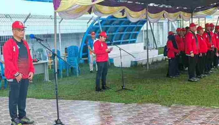 Mie Go Lepas Kontingen Pelajar Pangkalpinang Ajang Kejurda Babel 2025