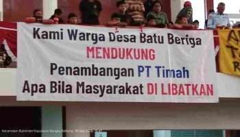Masyarakat Desa Beriga Dukung Penambangan Laut PT Timah