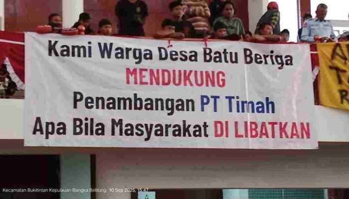 Masyarakat Desa Beriga Dukung Penambangan Laut PT Timah