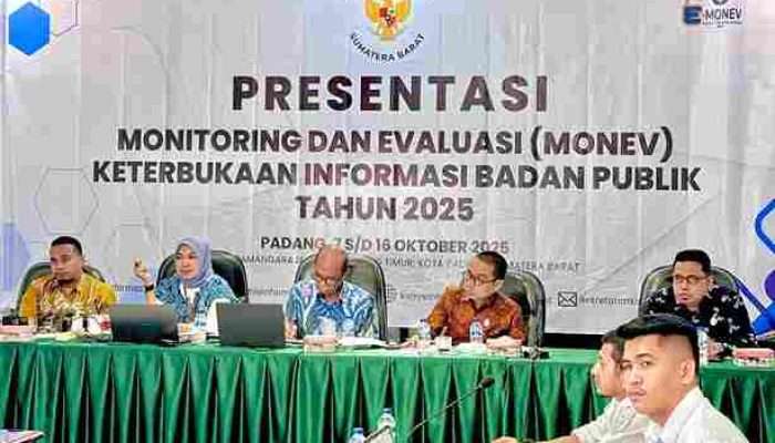128 Badan Publik di Sumbar Ikuti Tahapan Presentasi Monev Keterbukaan Informasi Publik