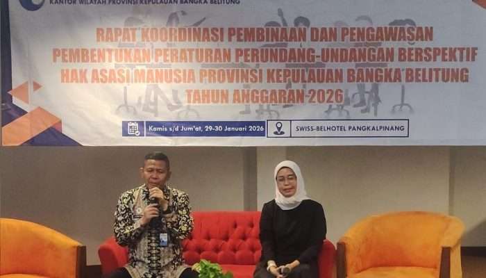 Kanwil Kemenham Babel Gelar Rakor Pembentukan Undang undang Berperspektif HAM