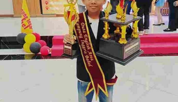 Kiaveel, Murid SDN 20 Pangkalpinang Dinobatkan sebagai Duta Inggris Area