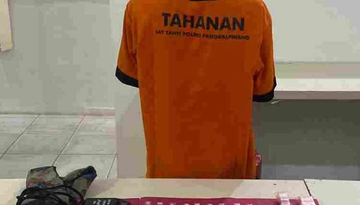 Polisi Tangkap Warga Kelurahan Pangkalpinang yang Miliki Puluhan Paket Sabu