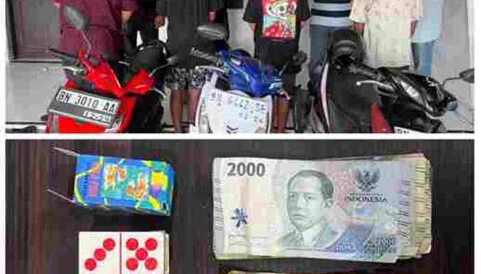 4 Pemain Judi Domino Diamankan Tim Buser Naga
