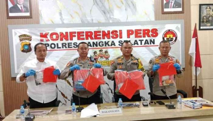 Polres Bangka Selatan Amankan 8 Tersangka Pemain Narkoba