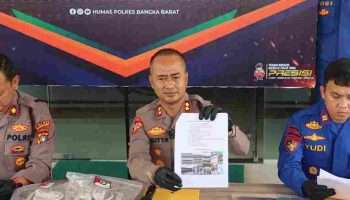 Polres Bangka Barat Jerat Terduga Penyeludup Pemilik 11 Ton Pasir Timah Melanggar Pasal 161 UU Minerba