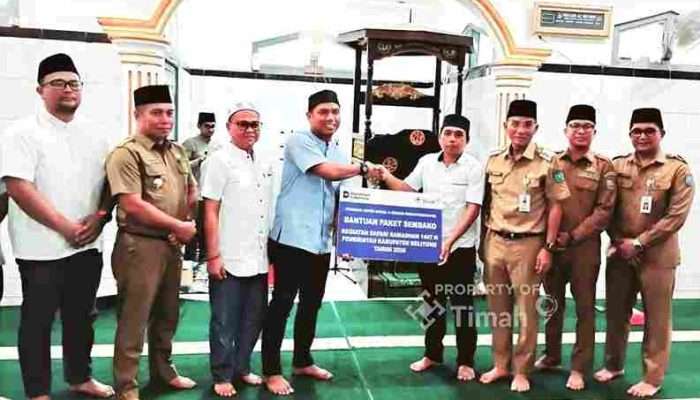 Momen Ramadan 1447 H, PT TIMAH Salurkan Bantuan Sembako untuk Masyarakat Kabupaten Belitung