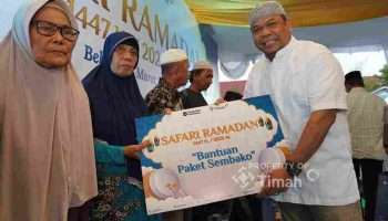 PT TIMAH Dukung Ketahanan Pangan Warga di Bulan Ramadan Lewat Bantuan Sembako