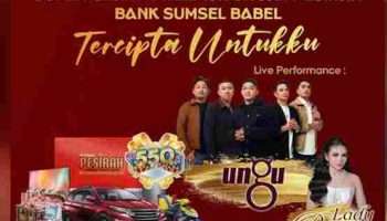 Band Ungu dan Lady Rara, Meriahkan Undian Tabungan Pesirah Bank Sumsel Babel Sebesar Rp550 Juta