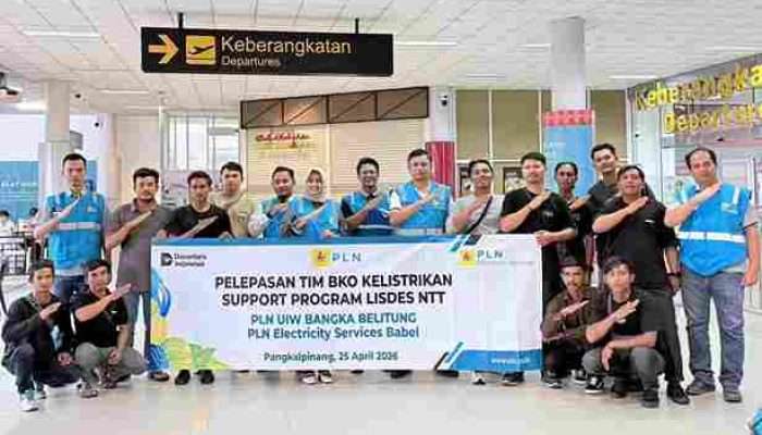 Akselerasi Pemerataan Akses Listrik Nasional, PLN Babel Terjunkan 10 Personel BKO ke Pelosok NTT