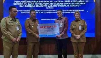 CSR Bank Sumsel Babel Bantu Pemkot Pangkalpinang Soal BPJS Warga