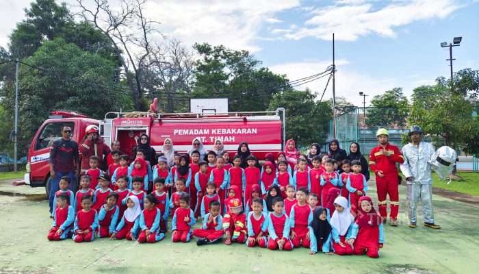 Tanamkan Kesadaran Sejak Dini, PT TIMAH Kenalkan Pencegahan Kebakaran kepada Anak TK