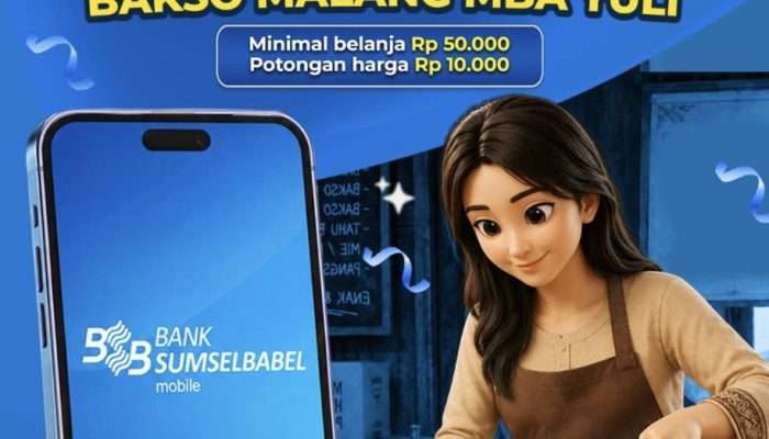Bank Sumsel Babel Beri Diskon Rp10 Ribu di Bakso Malang Mba Yuli Palembang Pakai BSB Mobile