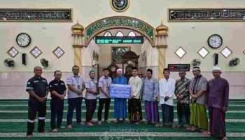 PT TIMAH Membantu Fasilitas dan Infrastruktur Masjid Agung Darussalam Belitung Timur