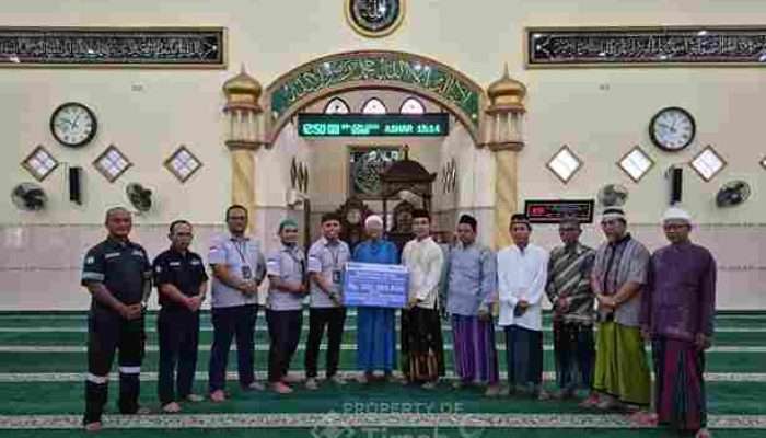 PT TIMAH Membantu Fasilitas dan Infrastruktur Masjid Agung Darussalam Belitung Timur