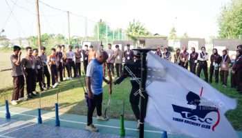 Kontingen Jambore Nasional Pangkalpinang Latihan Panahan di PT Timah