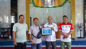 PT Timah Bantu Lanjutkan Pembangunan Masjid Uswatun Hasanah di Desa Jelutung