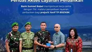 Bank Sumber Babel Salurkan Tabungan Bagi Prajurit Yonif TP 893/KBK